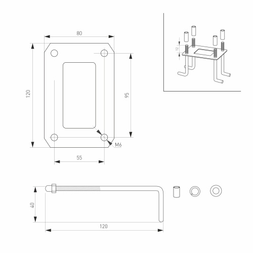 Светильник LGD-TENT-BOLL-H500-9W Warm3000 (GR, 110 deg, 230V) (Arlight, IP65 Металл, 3 года)