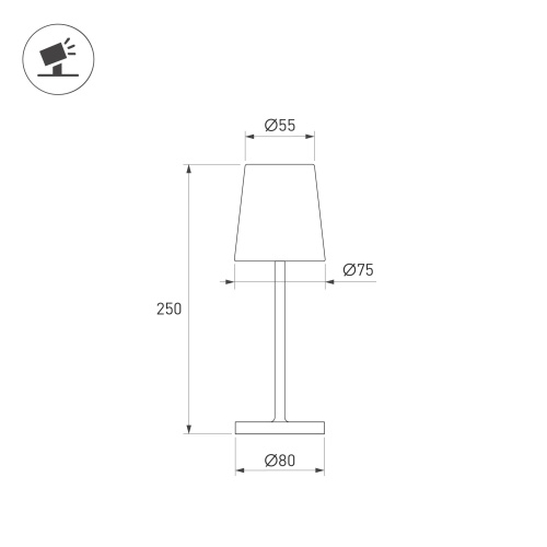 Светильник SP-DAISY-TAB-1.5W Warm3000-MIX (RS, 90 deg) (Arlight, IP54 Металл, 2 года)