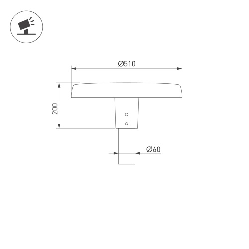 Светильник ALT-CAN-50W Warm3000 (BK, 140 deg, 230V) (Arlight, IP65 Металл, 5 лет)