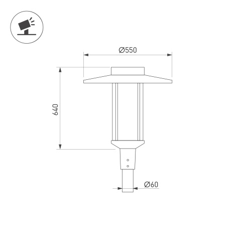 Светильник ALT-MASAR-50W Warm3000 (BK, 150x30 deg, 230V) (Arlight, IP65 Металл, 5 лет)