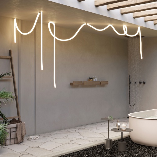 Лента герметичная MOONLIGHT-SIDE-A336-D25mm 24V Warm3000 360deg (14.4 W/m, IP65, 2835, 5m, wire x2) (Arlight, Вывод боковой, 3 года)