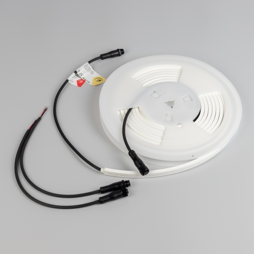 Лента герметичная WAVE-SIDE-PU-A120-06x12mm 24V Day4000 (8 W/m, IP68, 5m, wire x2) (Arlight, Вывод прямой, 3 года)