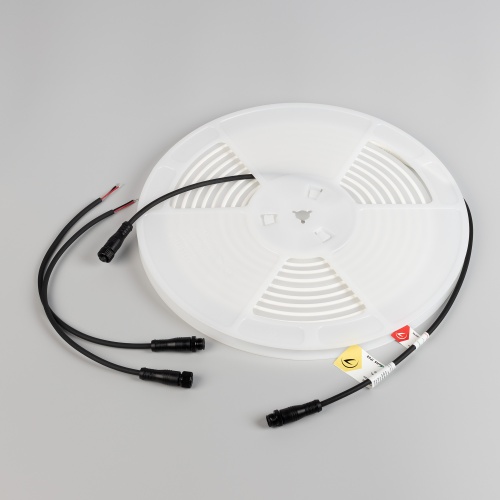 Лента герметичная WAVE-TOP-PU-A144-10x10mm 24V Warm2700 (5 W/m, IP68, 5m, wire x2) (Arlight, Вывод боковой, 3 года)