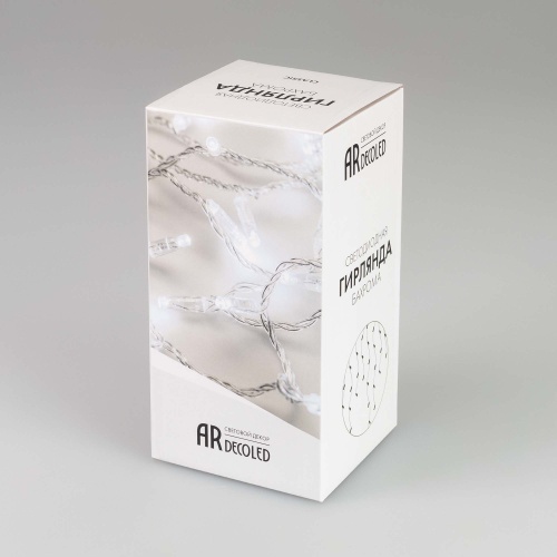 Светодиодная гирлянда ARD-EDGE-CLASSIC-2400x600-CLEAR-88LED-STD WHITE (230V, 6W) (Ardecoled, IP65, 1 год)