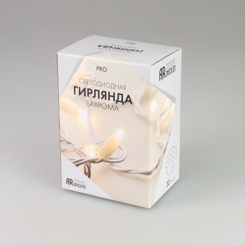 Светодиодная гирлянда ARD-EDGE-PRO-4000x600-WHITE-128LED-STD WARM (230V, 8W) (Ardecoled, IP65, 2 года)