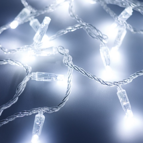 Светодиодная гирлянда ARD-STRING-CLASSIC-10000-CLEAR-100LED-STD WHITE (230V, 7W) (Ardecoled, IP65, 1 год)