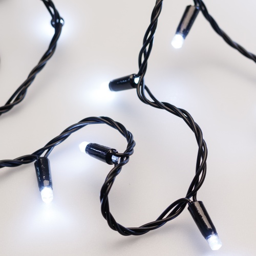 Светодиодная гирлянда ARD-STRING-PRO-10000-BLACK-100LED-STD WHITE (230V, 7W) (Ardecoled, IP65, 2 года)