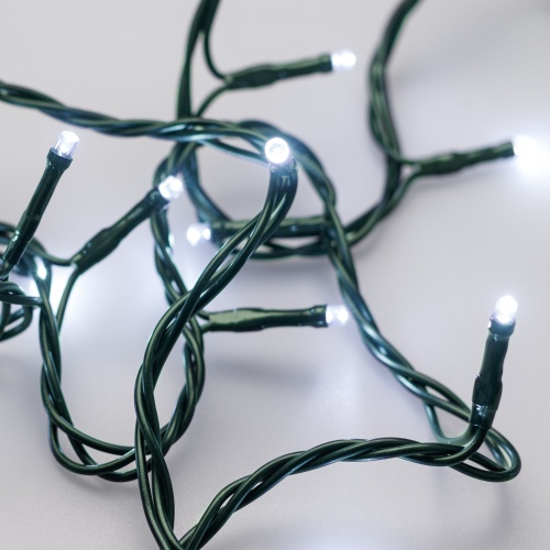 Светодиодная гирлянда ARD-STRING-HOME-5000-GREEN-50LED-FLASH WHITE (230V, 3.5W) (Ardecoled, IP65, 1 год)