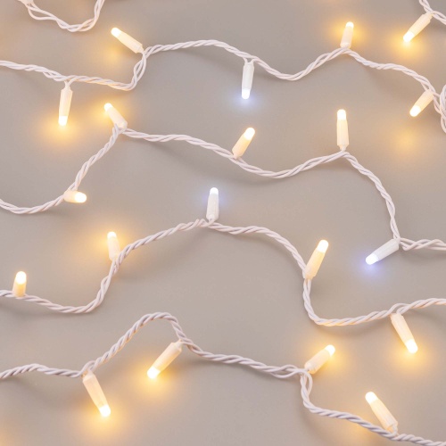 Светодиодная гирлянда ARD-STRING-CLASSIC-10000-WHITE-100LED-MILK-FLASH Warm (230V, 7W) (Ardecoled, IP65, 1 год)