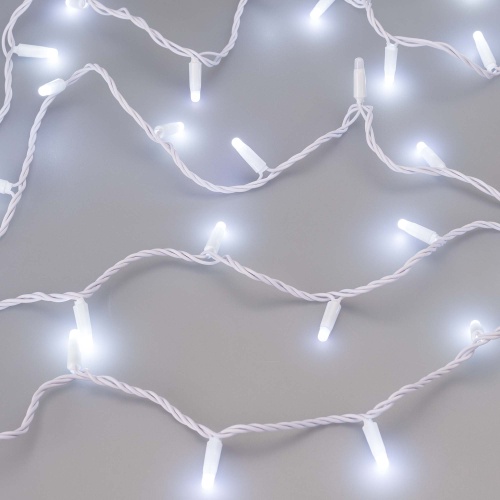 Светодиодная гирлянда ARD-STRING-CLASSIC-10000-WHITE-100LED-MILK-FLASH White (230V, 7W) (Ardecoled, IP65, 1 год)