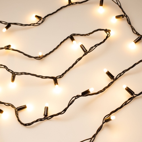 Светодиодная гирлянда ARD-STRING-CLASSIC-1000-BLACK-100LED-MILK PULSE Warm (230V, 7W) (Ardecoled, IP65, 1 год)