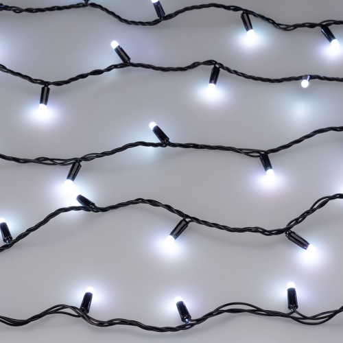 Светодиодная гирлянда ARD-STRING-CLASSIC-10000-BLACK-100LED-MILK-SYNC RGB (230V, 6.5W) (Ardecoled, IP65, 1 год)