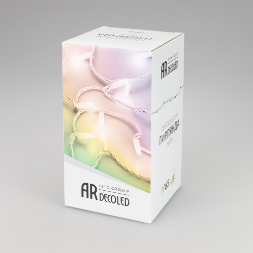 Светодиодная гирлянда ARD-STRING-CLASSIC-20000-CLEAR-200LED-SYNC RGB (230V, 13W) (Ardecoled, IP65, 1 год)