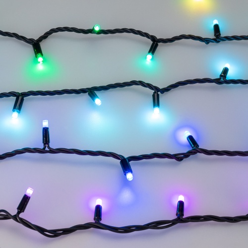 Светодиодная гирлянда ARD-STRING-PRO-10000-BLACK-95LED-LIVE RGBW-DMX (24V, 10W) (Ardecoled, IP65, 2 года)