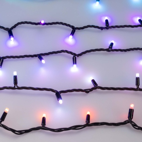 Светодиодная гирлянда ARD-STRING-PRO-10000-BLACK-95LED-LIVE RGBW-DMX (24V, 10W) (Ardecoled, IP65, 2 года)