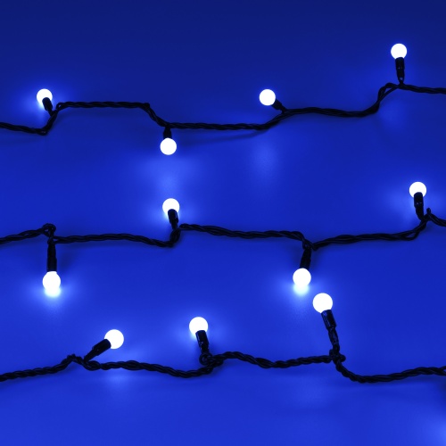 Светодиодная гирлянда ARD-BALL-CLASSIC-D13-20000-BLACK-200LED BLUE (230V, 14W) (Ardecoled, IP65)