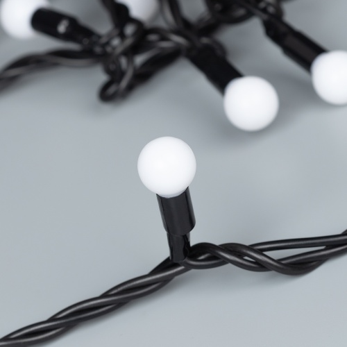 Светодиодная гирлянда ARD-BALL-CLASSIC-D13-5000-BLACK-50LED RGB (230V, 3.5W) (Ardecoled, IP65)