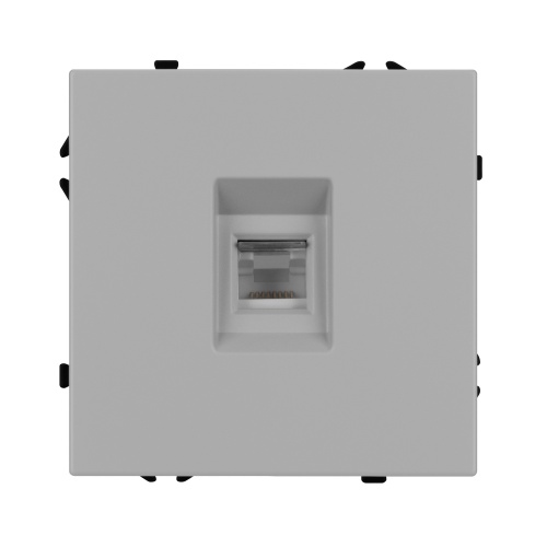 Механизм телефонной розетки SCT-NOBE-MTL1-SFPL-IS (RJ-11, 4C) (Arlight, Никель)