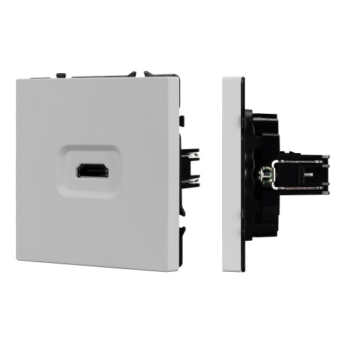 Механизм HDMI розетки SCT-NOBE-MHD1-SFPL-IS (Arlight, Никель)