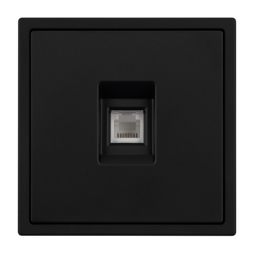 Механизм телефонной розетки SCT-NOBE-MTL1-SFPL-BK (RJ-11, 4C) (Arlight, Черный оникс)