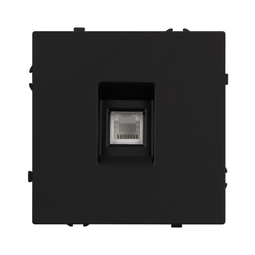 Механизм телефонной розетки SCT-NOBE-MTL1-SFPL-BK (RJ-11, 4C) (Arlight, Черный оникс)