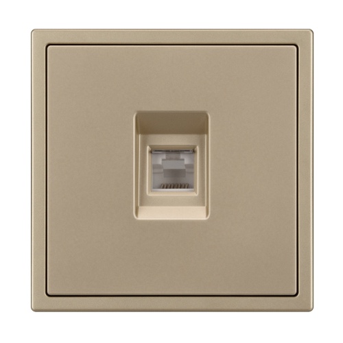 Механизм телефонной розетки SCT-NOBE-MTL1-SFPL-GD (RJ-11, 4C) (Arlight, Золотой песок)