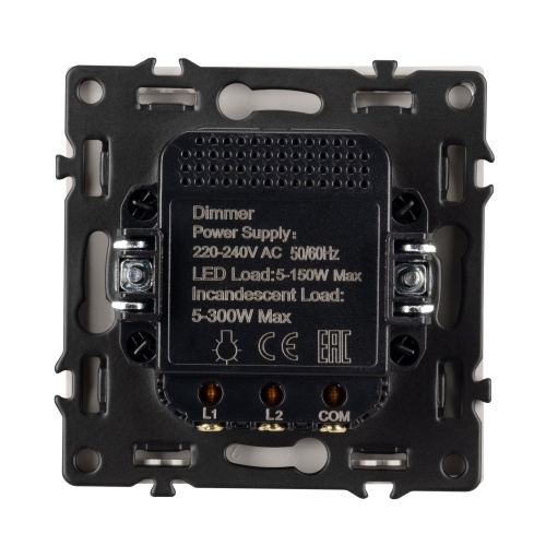 Механизм светорегулятора SWT-NOBE-DLR-SFPL-BK (250V, 300W) (Arlight, Черный оникс)