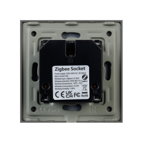 Розетка электрическая с Zigbee управлением SCT-OMALI-EUZB1-PL-GR (240V, 16A, Zigbee) (Arlight, -)