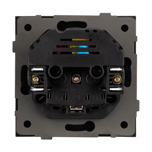 Механизм розетки с USB зарядкой SCT-TENDO-MUAA-SFPL-BK (230V, 16A) (Arlight, Матовый черный)
