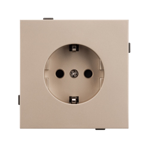 Механизм электрической розетки SCT-TENDO-MEU1-PL-GD (230V, 16A) (Arlight, Песочный)