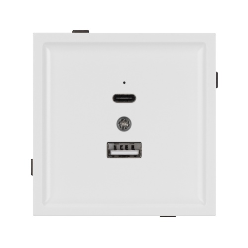 Механизм USB розетки SCT-TENDO-MUAC-PL-WH (5V, 3A, QC3) (Arlight, Белый)