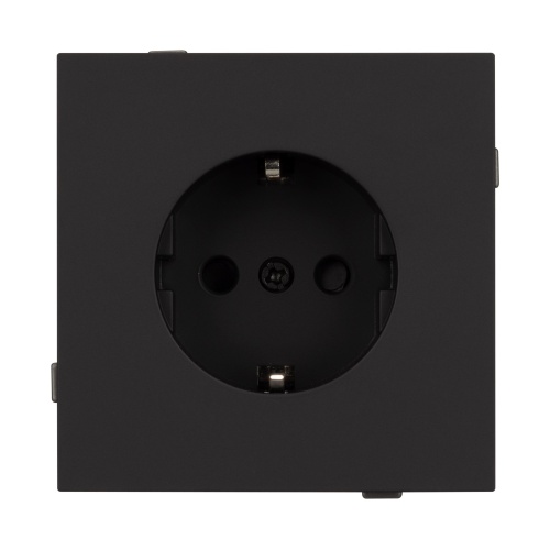 Механизм электрической розетки SCT-TENDO-MEU1-SFPL-BK (230V, 16A) (Arlight, Матовый черный)
