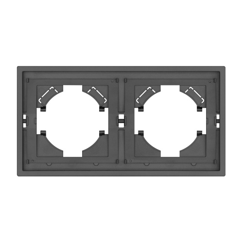 Рамка пластиковая FRM-TENDO-SFPL-2-GR (Arlight, Матовый графитовый)