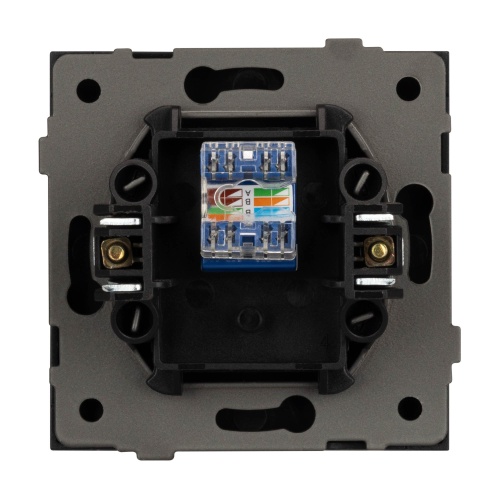 Механизм компьютерной розетки SCT-TENDO-MPC1-PL-GR (RJ-45, CAT6) (Arlight, Графитовый)