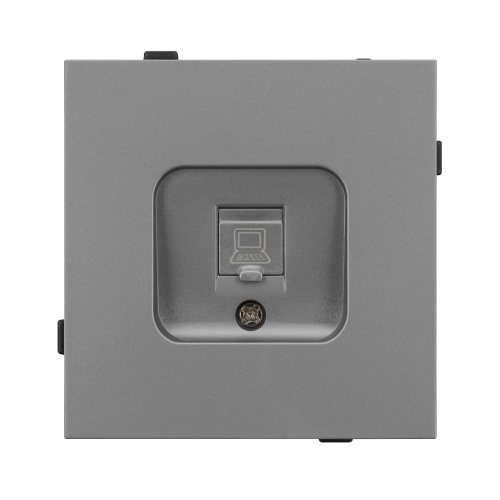 Механизм компьютерной розетки SCT-TENDO-MPC1-PL-GR (RJ-45, CAT6) (Arlight, Графитовый)