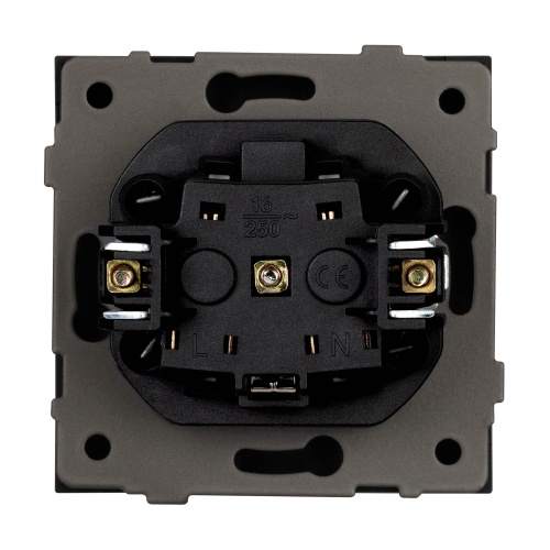 Механизм розетки влагозащищённый SCT-TENDO-MCP-PL-BK (230V, 16A) (Arlight, Черный)