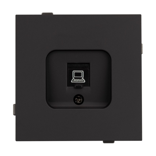 Механизм компьютерной розетки SCT-TENDO-MPC1-SFPL-BK (RJ-45, CAT6) (Arlight, Матовый черный)