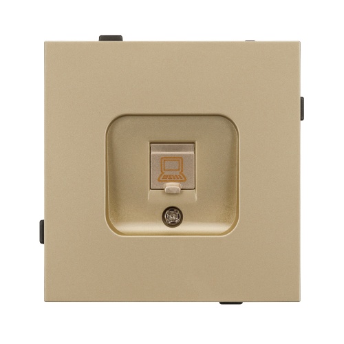 Механизм компьютерной розетки SCT-TENDO-MPC1-SFPL-GD (RJ-45, CAT6) (Arlight, Матовый песочный)