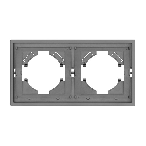 Рамка пластиковая FRM-TENDO-PL-2-GR (Arlight, Графитовый)
