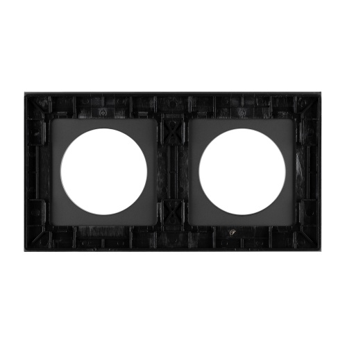 Рамка стеклянная FRM-GLARE-GC-2-BK (Arlight, -)