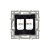 Механизм компьютерной розетки двойной SCT-MPC2-PL-BK (RJ-45, CAT6) (Arlight, -)