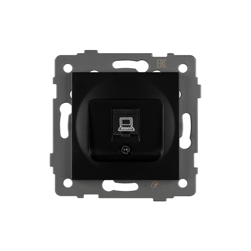 Механизм компьютерной розетки SCT-MPC1-PL-BK-V (RJ-45, CAT6) (Arlight, -)