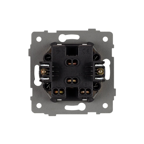 Механизм выключателя двухклавишный самовозвратный SWT-MKR2-PL-WH-V (250V, 10A) (Arlight, -)