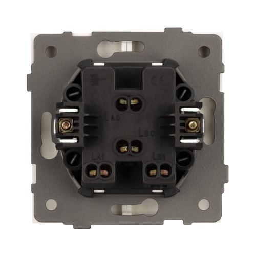 Механизм выключателя двухклавишный непроходной SWT-TENDO-MK02-SFPL-WH (230V, 10A) (Arlight, Матовый белый)