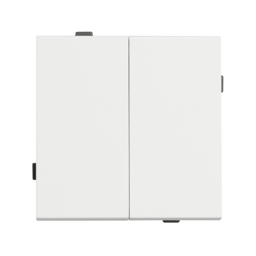 Механизм выключателя двухклавишный непроходной SWT-TENDO-MK02-SFPL-WH (230V, 10A) (Arlight, Матовый белый)