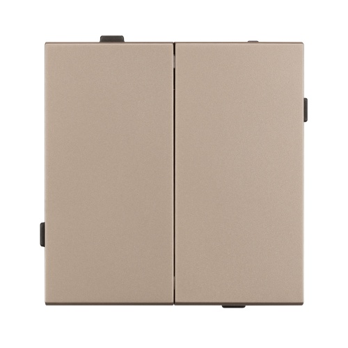 Механизм выключателя двухклавишный непроходной SWT-TENDO-MK02-PL-GD (230V, 10A) (Arlight, Песочный)