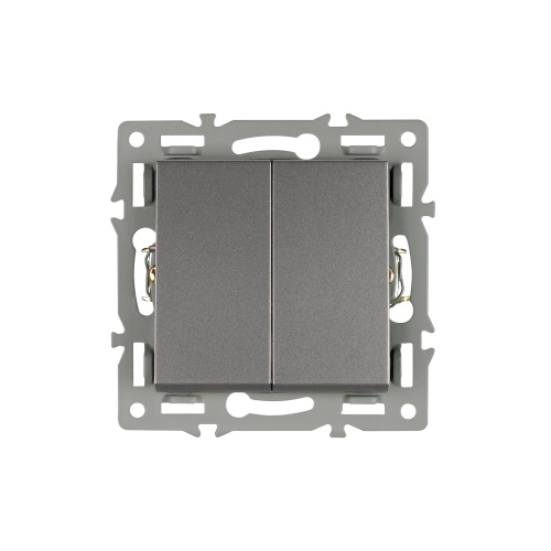 Механизм выключателя двухклавишный проходной SWT-MKP2-PL-GR (250V, 16A) (Arlight, -)