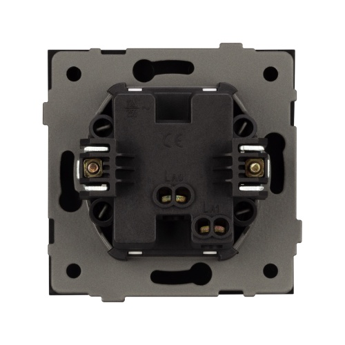 Механизм выключателя одноклавишный перекрёстный SWT-TENDO-MKX1-SFPL-BK (230V, 10A) (Arlight, Матовый черный)