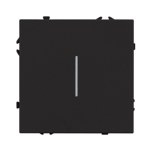 Механизм выключателя одноклавишный проходной LED SWT-NOBE-MKP1-SFPL-L-BK (230V, 10A) (Arlight, Черный оникс)