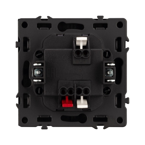 Механизм выключателя одноклавишный проходной LED SWT-NOBE-MKP1-SFPL-L-BK (230V, 10A) (Arlight, Черный оникс)